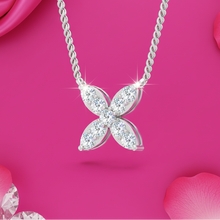 Load image into Gallery viewer, Classic Diamond Flower Cluster Necklace With Chain