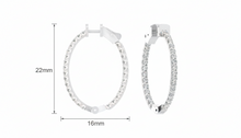 Load image into Gallery viewer, Brilliant Cut Diamond Solitaire Hoop Earrings