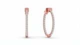 Brilliant Cut Diamond Solitaire Hoop Earrings
