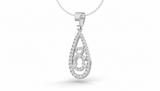 Everyday Elegance Diamond Teardrop Figure Pendant
