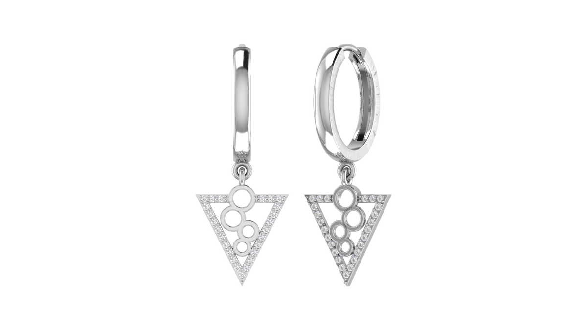 Triangle Cutout Drop Earrings