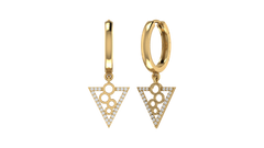 Triangle Cutout Drop Earrings