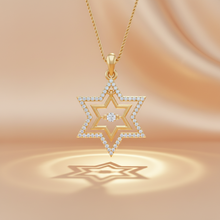 Load image into Gallery viewer, Interwoven Gold Jewish Star Pendant