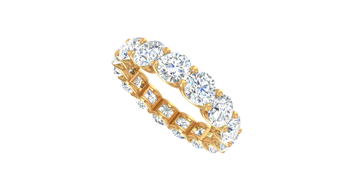 Round Brilliant Full Eternity Shared Prong Lab Grown Diamond Band
