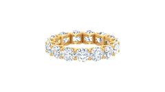Round Brilliant Full Eternity Shared Prong Lab Grown Diamond Band