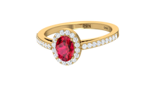 Load image into Gallery viewer, Lenticular Crimson Centrepiece Oval-Round Chromatic-Tension Opulent Luxe