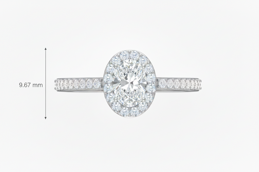 IGI cert. 0.50 CTTW Oval Shape Lab Grown Diamond