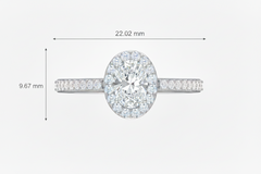 IGI cert. 0.50 CTTW Oval Shape Lab Grown Diamond