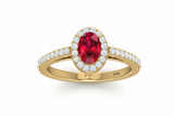Lenticular Crimson Centrepiece Oval-Round Chromatic-Tension Opulent Luxe