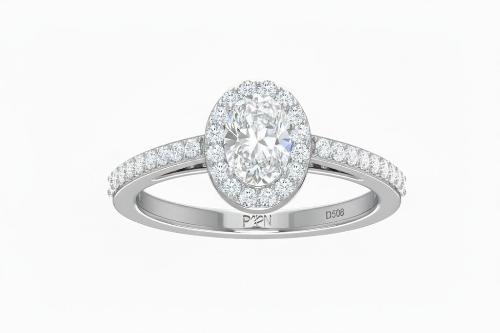 IGI cert. 0.50 CTTW Oval Shape Lab Grown Diamond