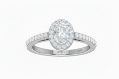 IGI cert. 0.50 CTTW Oval Shape Lab Grown Diamond
