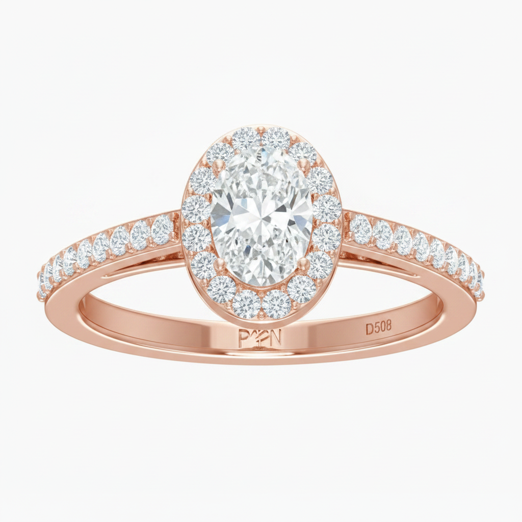 IGI cert. 0.50 CTTW Oval Shape Lab Grown Diamond