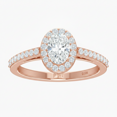 IGI cert. 0.50 CTTW Oval Shape Lab Grown Diamond