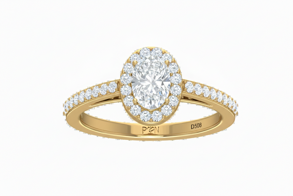 IGI cert. 0.50 CTTW Oval Shape Lab Grown Diamond