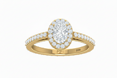 IGI cert. 0.50 CTTW Oval Shape Lab Grown Diamond
