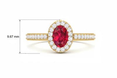 Lenticular Crimson Centrepiece Oval-Round Chromatic-Tension Opulent Luxe
