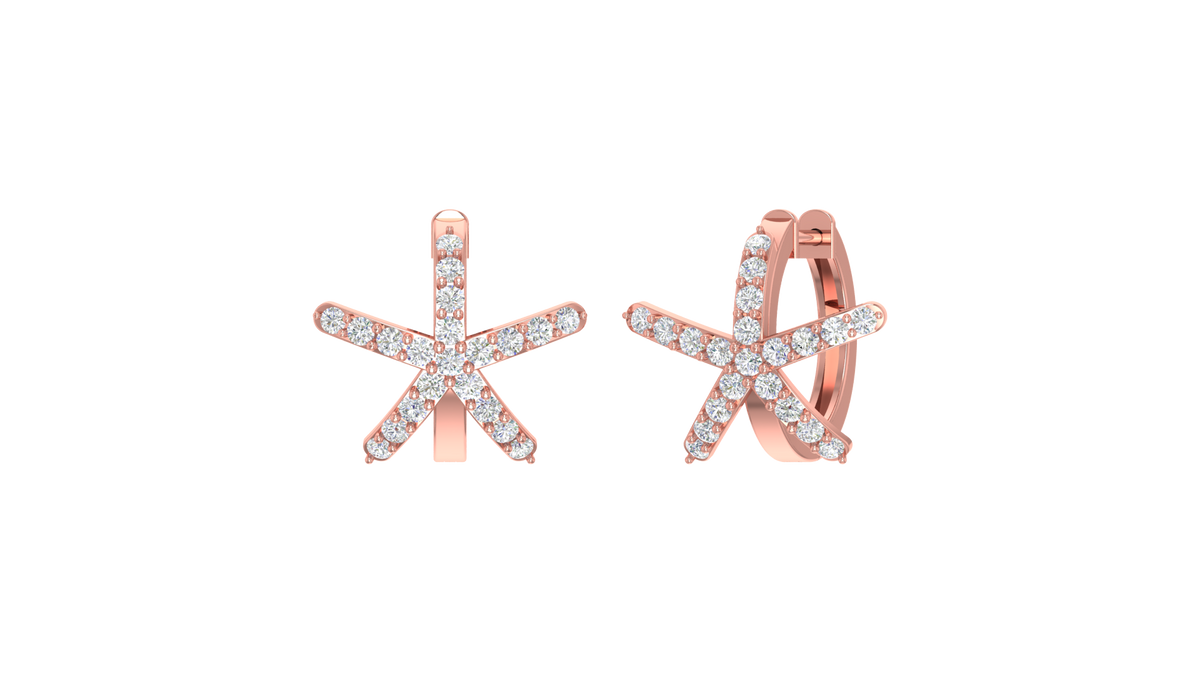 Starfish Huggie Earrings