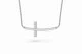 Horizontal Cross Silhouette Encrusted Rotated-Symbol Contemporary