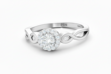 Load image into Gallery viewer, IGI cert. 0.50 CTTW Infinity Halo Lab Grown