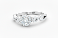 Load image into Gallery viewer, IGI cert. 0.50 CTTW Infinity Halo Lab Grown