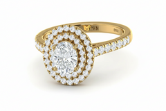 Oval Shape Double Halo Lab Grown Diamond