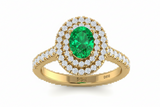 Oval Emerald Halo Splendor