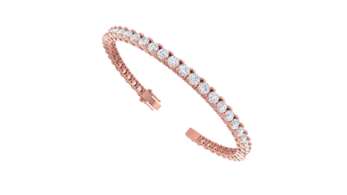 Luxury Single Row Clear Crystal Tennis Bracelet