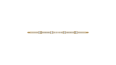 Single Row Round Clear Crystal Eternity Link Bracelet