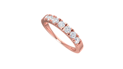 Seven Stone Round-Cut Diamond Wedding Band Ring