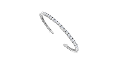 Dainty Round-Cut Diamond Tennis Bracelet