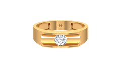 Minimalist Solitaire Diamond Band