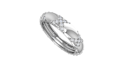 Timeless Harlequin Criss-Cross Diamond Band Ring