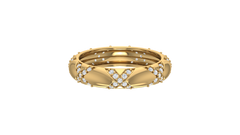 Timeless Harlequin Criss-Cross Diamond Band Ring