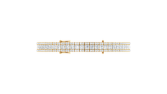 Three Row Princess Cut Channel Bracelet