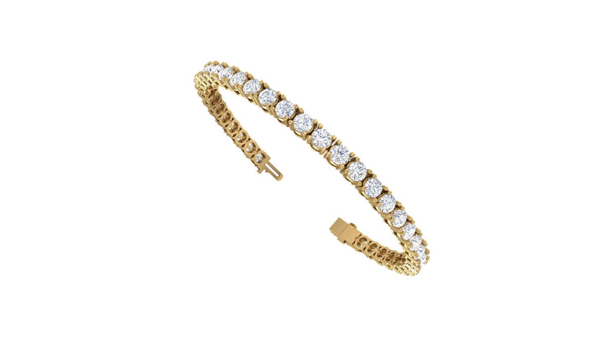 The Eternal Sparkle Gold Diamond Tennis Bracelet