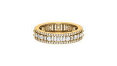 Women's Triple-Row Pave Diamond Eternity Band Ring