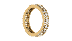 Women's Triple-Row Pave Diamond Eternity Band Ring