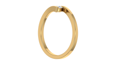 Floating Round Solitaire Open Bypass Ring