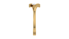 Floating Round Solitaire Open Bypass Ring