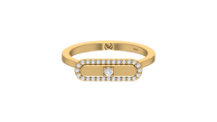 Move-Style Oval Halo Diamond Ring