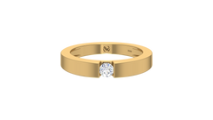 Tension-Set Round Lab Grown Diamond Flat Court Solitaire Ring
