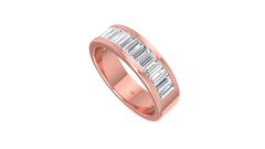 Channel-Set Baguette Diamond Wedding Ring