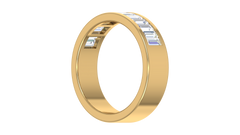 Channel-Set Baguette Diamond Wedding Ring