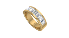 Channel-Set Baguette Diamond Wedding Ring