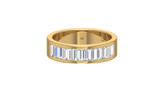 Channel-Set Baguette Diamond Wedding Ring