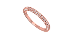 Dainty Milgrain Diamond Knife-Edge Ring