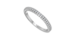 Dainty Milgrain Diamond Knife-Edge Ring