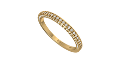 Dainty Milgrain Diamond Knife-Edge Ring
