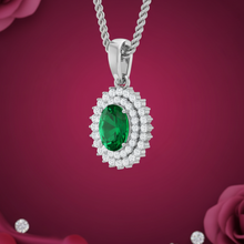 Load image into Gallery viewer, Oval Emerald &amp; Diamond