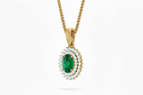 Oval Emerald & Diamond